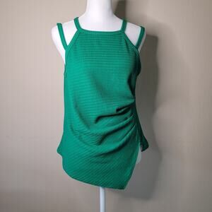 Emery Rose Green Ribbed Tank Top - Size Large